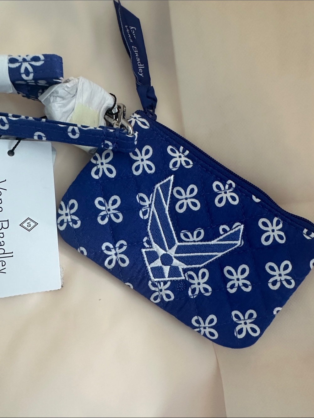 Vera Bradley Navy Blue Floral Kids Wristlet